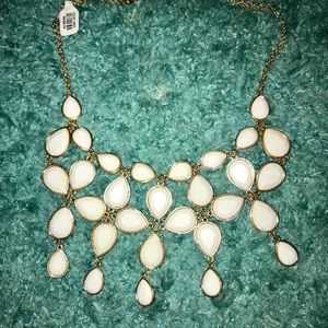 White and gold bubble necklace